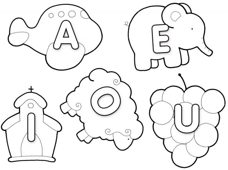 vowels for coloring